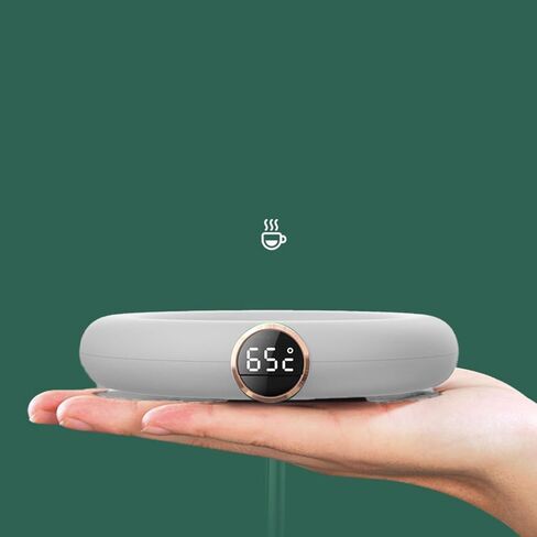 جهاز تسخين كوب القهوة، جهاز تسخين كوب القهوة الكهربائي بدرجة حرارة ثابتة يعمل بمنفذ USB، طبق كوب تسخين سريع لمكتب المكتب المنزلي (أبيض) in Kuwait