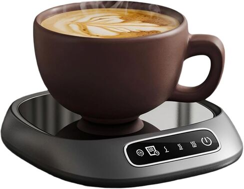 Mug Warmer for Desk,Screen Touch Heating Drinks | Electric Glass Cup Warmer for Coffee,for Study Room Kitchen Bedroom Dining Table Camping Business in Saudi Arabia