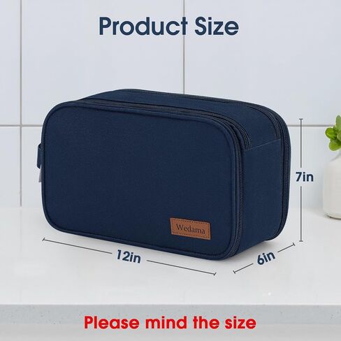 Wedama Toiletry Bag for Men, Handheld Travel Toiletry Bag, Waterproof Travel Bag for Toiletries, Thickened Polyester Travel Dopp Kit, Toiletries Bag for Travel Business Trips and Camping, Black in Kuwait
