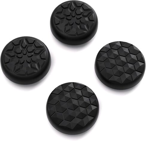 Pro Thumb Grip Caps for Steam Deck LCD & OLED, Diamond Grain & Crack Bomb, Black in Saudi Arabia