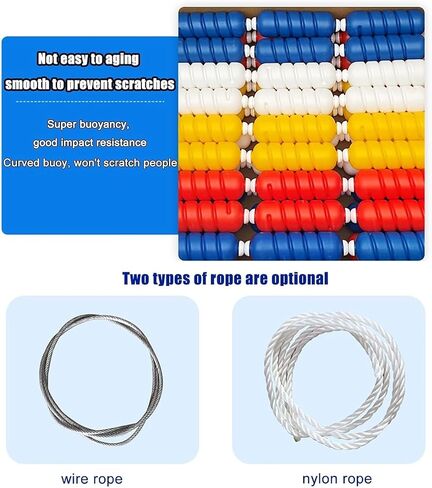Pool Buoy,Pool Divider Rope Float, Pool Divider Rope Spiral Buoy, Colorful Lane Diversion Float, Safety Dividing in Saudi Arabia