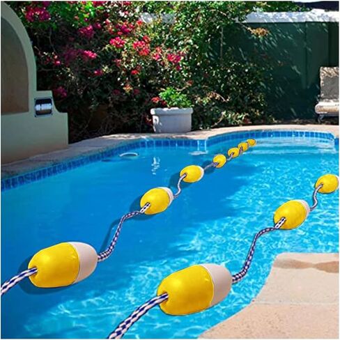 Pool Buoy,Pool Divider Rope Float, Backyard Pool Divider Rope, Safety Lane Lines, Dividing Race Markers Kit, Float in Saudi Arabia