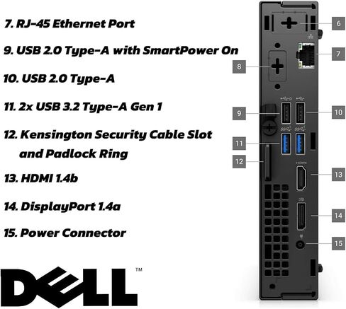 الكمبيوتر المكتبي طراز OptiPlex Micro من Dell | الجيل 12 من انتل i9-12900K 16 نواة | ذاكرة وصول عشوائي DDR5 بسعة 64 جيجابايت | 4 تيرابايت PCIe NVMe SSD | كمبيوتر شخصي للأعمال صغير الحجم | واي فاي 6E | دعم العرض المزدوج بدقة 4K | اتش دي ام اي و دي بي | وين in Saudi Arabia