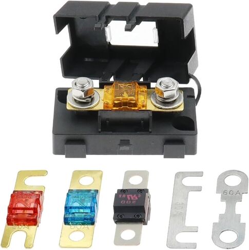 ANS-H 1-Way Midi Fuse حامل ANS-8 قاعدة لوحة الأمان حامل السيارة صندوق الصمامات نوع الترباس 20A 50A 70A 80A 100A 150A 175A 200A (مجموعة واحدة من حامل الصمامات -1،80A) in Kuwait