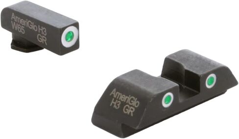AMERIGLO Optic متوافق مع واجهة تريتيوم خضراء طويلة مقاس XL - خلفية 0.315 بوصة - مجموعة رؤية مربعة 0.394 بوصة متوافقة مع جميع أجهزة Glocks in Kuwait