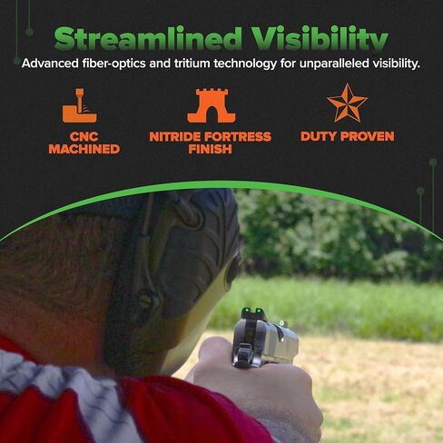 TruGlo Pistol Optic, Glow in the Dark Green/White Dot Sight for Smith & Wesson M&P Series Pistols, Tritium in Saudi Arabia