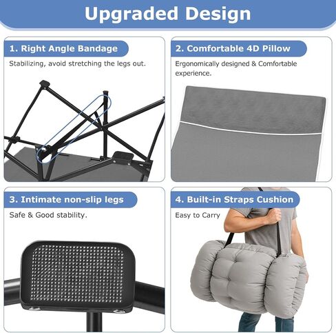 Suteck Camping Cot, 32In XXL Folding Camping Cot Heavy Duty Sleeping Bed for Adults 1200D Double Layer Oxford Cots for Camping W/Pilllow Mattress Carry Bag for Home Office Nap Beach Travel, 900LBS in Saudi Arabia