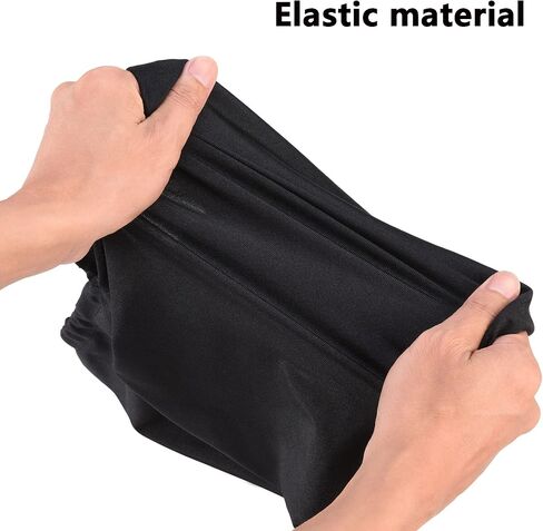 Indoor TV dust cover, elastic fabric with adjustable size, Suitable for most brands of 76-85 inch flat or curved TVs(Black, 76 - 85 inches) in Saudi Arabia