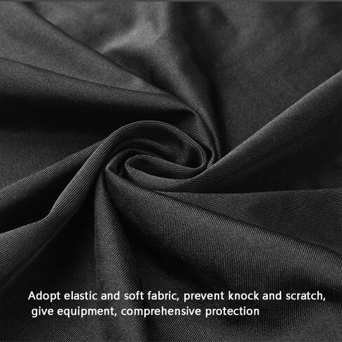Indoor TV dust cover, elastic fabric with adjustable size, Suitable for most brands of 76-85 inch flat or curved TVs(Black, 76 - 85 inches) in Saudi Arabia
