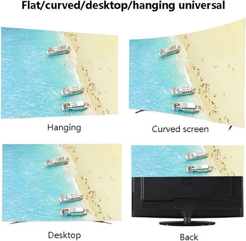 Display Screen Protective Cover,Indoor Landscape Printing Tv Dust Cover, TV Cover for Wall Hanging Desktop Curved Type Screen(Size:24in(59x35cm),Color:B) in Saudi Arabia