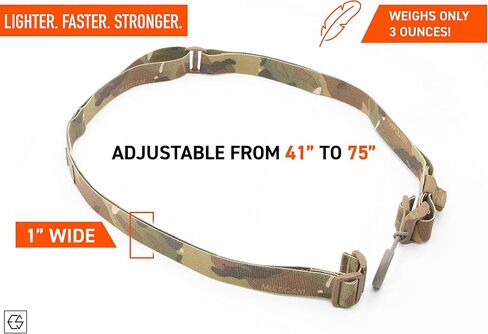 Edgar Sherman Design ESD Sling Tactical Rifle Sling | Two-Point | Mil-Spec | Quick Adjust | Lightweight | Integrated Elastic Retention | Trusted by Special Operations | USA Made in Saudi Arabia