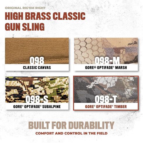حمالة مسدس Rig'Em Right Waterfowl عالية النحاس كلاسيكية غير قابلة للانزلاق مع مسامير نحاسية وإبزيم Cinch - تتضمن مشابك معدنية عالمية للمسدس in Kuwait
