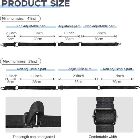 EZshoot Two Point Slings 550 Paracord Sling Adjustable Strap with Metal Hook and Solid Swivels for Outdoor in Saudi Arabia