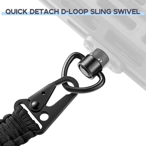 EZshoot Two Point Slings 550 Paracord Sling Adjustable Strap with Metal Hook and Solid Swivels for Outdoor in Saudi Arabia