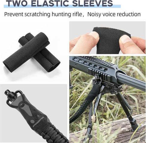 EZshoot Two Point Slings 550 Paracord Sling Adjustable Strap with Metal Hook and Solid Swivels for Outdoor in Saudi Arabia