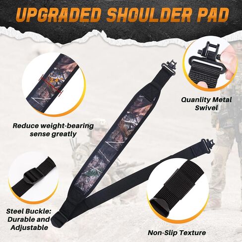 BOOSTEADY Two Point Traditional Sling with Swivels,Durable Shoulder Padding Strap, Metal Hardware Length Adjuster in Saudi Arabia