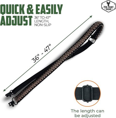 Traditional Sling 2 Points 550 Paracord | Adjustable w/Swivels and Clips | Outdoors and Hunting Use | Multiple Color Options | Many Survival Uses in Kuwait