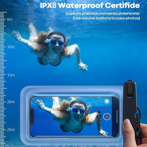 Waterproof Phone Pouch, Phone Case for iPhone 16 15 14 13 Pro Max, IPX8 Cellphone Dry Bag Beach Cruise Ship Essentials(FSD04 Black) in Saudi Arabia