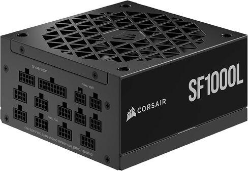 مزود طاقة SFX معياري بقدرة 1000 واط من Corsair - ATX 3.0، PCIe 5.0، مروحة هادئة 120 مم، 80 Plus Gold، وضع Zero RPM، مكثفات 105 درجة مئوية - أسود (متجدد) in Saudi Arabia