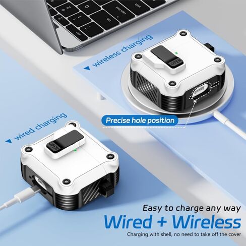 for AirPods 4 Case 2024, Secure Lock & Auto-Open Design for Apple AirPods 4th Generation Case Cover with Cleaner and Keychain for Men Women, Anti-Scratch Drop Protection in Kuwait