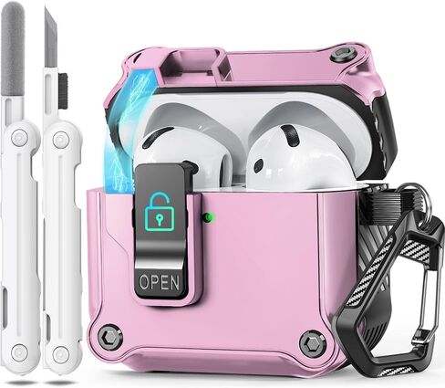 for AirPods 4 Case 2024, Secure Lock & Auto-Open Design for Apple AirPods 4th Generation Case Cover with Cleaner and Keychain for Men Women, Anti-Scratch Drop Protection in Kuwait