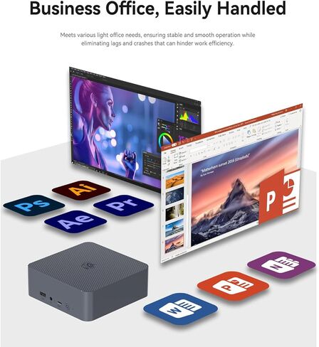 Beelink EQi13 Mini PC Intel i5 13420H(8C/12T,up to 4.6GHZ),16GB LPDDR5 500GB PCle4.0x4 SSD Mini Computer Supports 4K Dual Screen Display/WiFi6/BT5.2/Dual 1000M LAN in Saudi Arabia