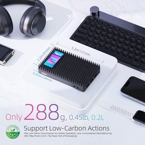 MeLE Fanless Mini PC N150 16GB RAM DDR4 512GB SSD، Win11 Pro كمبيوتر مكتبي صغير صغير Cyber ​​X1، HDMI مزدوج، يدعم شاشة ثلاثية 4K، USB 3.2x3، USB-C، WiFi5 BT5.1، كمبيوتر محمول في الأعمال الصناعية in Kuwait
