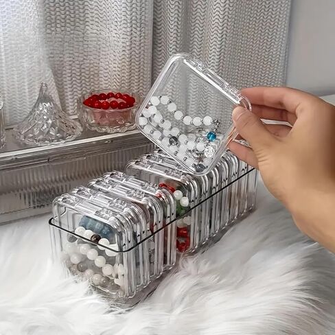 Cable Organizer Storage Box with 12 Wire Ties,Desktop Cable Management Box with Switch, Power Cord Organizer for Office,Home,Desk Accessories Storage Stationery Supplies（Clear） in Saudi Arabia
