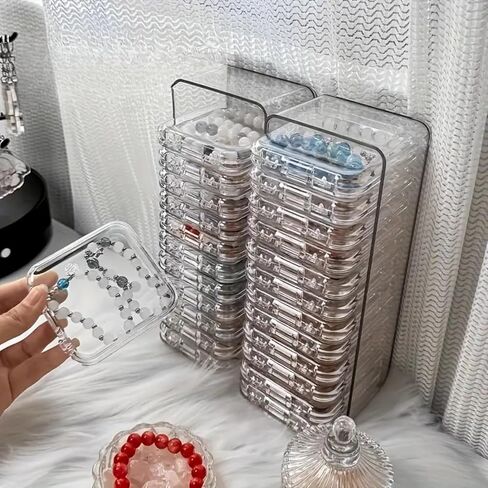 Cable Organizer Storage Box with 12 Wire Ties,Desktop Cable Management Box with Switch, Power Cord Organizer for Office,Home,Desk Accessories Storage Stationery Supplies（Clear） in Saudi Arabia