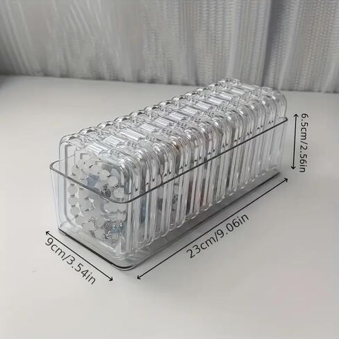 Cable Organizer Storage Box with 12 Wire Ties,Desktop Cable Management Box with Switch, Power Cord Organizer for Office,Home,Desk Accessories Storage Stationery Supplies（Clear） in Saudi Arabia