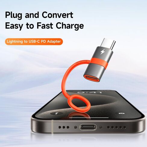 mcdodo 60W Lightning to USB C Adapter, Lightning Female to USB-C Male Adapter Support Fast Charging and Data Transfer for iPhone 15 16 Pro/ProMax/iPad/MacBook/Galaxy, Not Support OTG/Audio in Saudi Arabia