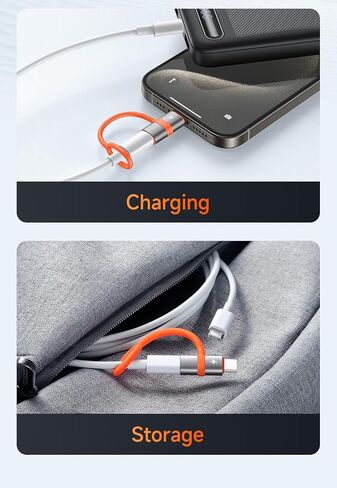 mcdodo 60W Lightning to USB C Adapter, Lightning Female to USB-C Male Adapter Support Fast Charging and Data Transfer for iPhone 15 16 Pro/ProMax/iPad/MacBook/Galaxy, Not Support OTG/Audio in Saudi Arabia