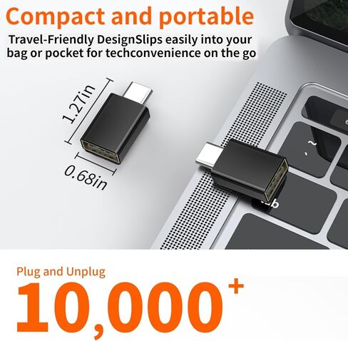 [معتمد من Apple MFi] محول USB C إلى USB، محول كابل USB C ذكر إلى USB 3.0 أنثى OTG متوافق مع MacBook Pro Air، والأجهزة اللوحية، وiPhone 17 Pro Max/17 Plus/16/15 Series (ذهبي - عبوتان) in Kuwait