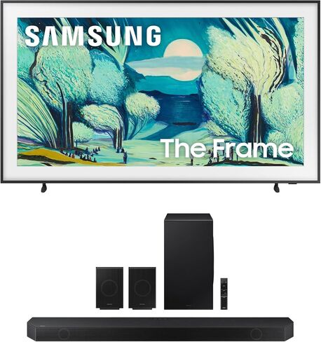 تلفزيون سامسونج QN55LS03FAFXZA 55 بوصة الإطار QLED 4K Art Mode Vision AI الذكي مع مكبر صوت HW-Q990D 11.1.4ch (2025) in Kuwait