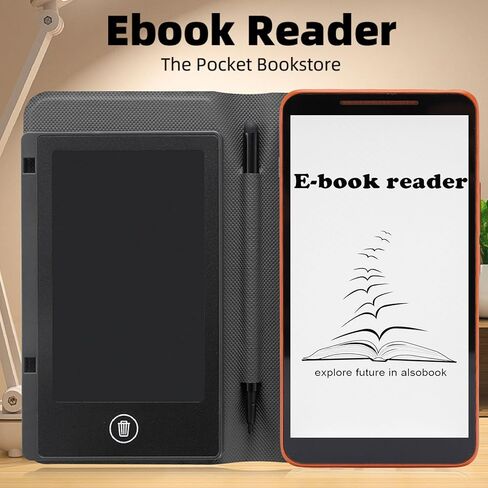 قارئ كتب إلكترونية من GOWENIC بشاشة مقاس 5.7 بوصة، وقارئ إلكتروني، وذاكرة وصول عشوائي سعتها 1 جيجابايت، وذاكرة قراءة فقط 8 جيجابايت، وواي فاي، وبلوتوث، ويدعم تنسيقات صور نصية متعددة، وكاميرا ومكبر صوت مدمجين in Saudi Arabia
