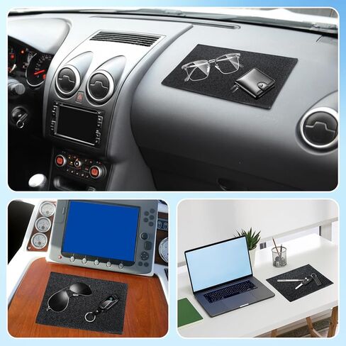 4 Pcs Extra Large Car Dashboard Anti-Slip Pad 11"x7" PU Sticky Adhesive Mat for Phones Sunglasses Keys in Saudi Arabia