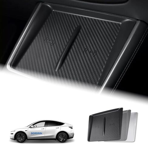 لطراز Tesla Y Juniper المتوافق مع وحدة التحكم المركزية المحدثة، وسادة شحن لاسلكية غير قابلة للانزلاق، حصيرة شاحن لاسلكية للطراز 3 ملحقات Highland 2026 2025 (أسود) in Kuwait