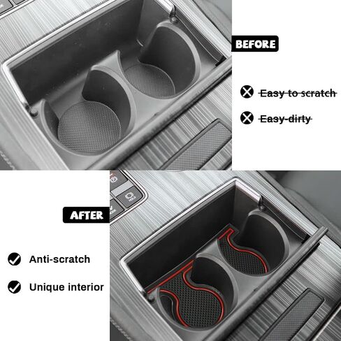 Auovo Anti Dust Door Mats for Toyota Sienna 2025 2026 Accessories Car Cup Holder Insert Center Console Interior Door Compartment Liners 27pcs(White) in Saudi Arabia