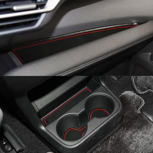 Auovo Anti Dust Door Mats for Toyota Sienna 2025 2026 Accessories Car Cup Holder Insert Center Console Interior Door Compartment Liners 27pcs(White) in Saudi Arabia