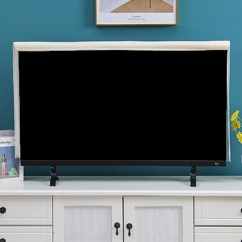 Indoor Lace TV Cover, Antistatic Television Monitors Dust Proof Cover, Decor TV Dustproof Cover for Indoor, Lace TV Screen Protector Cloth(Color:Color4,Size:42-45inch) in Saudi Arabia