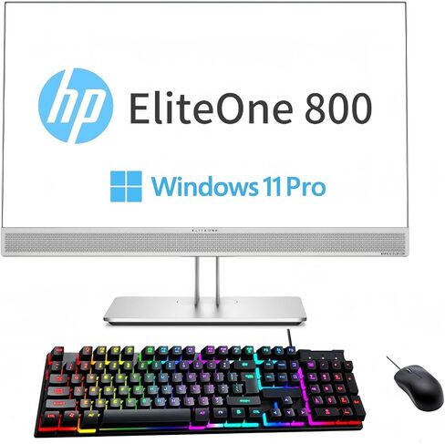 كمبيوتر HP EliteOne 800 G3 الكل في واحد، شاشة 23.8 بوصة FHD 1920 x 1080، Core i5-7500 3.4 جيجا هرتز حتى 3.8 جيجا هرتز، 8 جيجا DDR4 SDRAM، 256 جيجا SSD، كمبيوتر مكتبي الكل، لوحة مفاتيح وماوس، Win 11 Pro (متجدد) in Saudi Arabia