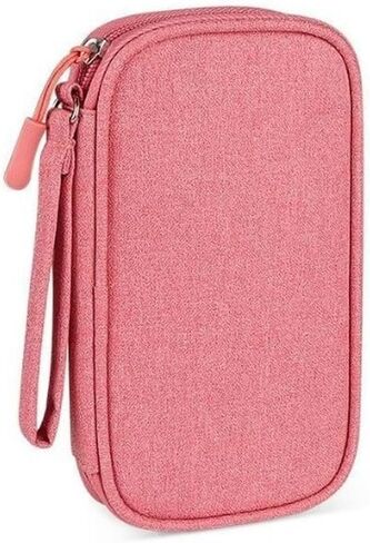 Cord Organizer, Travel Cable Organizer Bag, Electronics Accessories, Small Case Pouch Electronics, Gadget Travel Bag for Business Trips and Home Use Lightweight Design(Pink) in Saudi Arabia