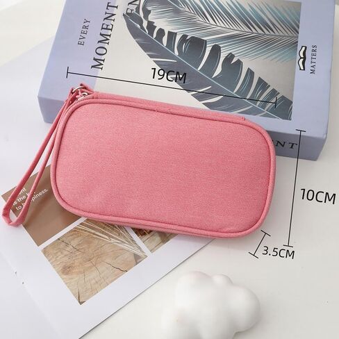 Cord Organizer, Travel Cable Organizer Bag, Electronics Accessories, Small Case Pouch Electronics, Gadget Travel Bag for Business Trips and Home Use Lightweight Design(Pink) in Saudi Arabia