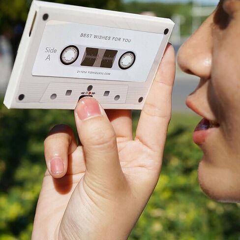 Voice Recording Cassette Tape Gift 30/60/300 Seconds Message Recorder Customizable Sound Greeting Card for Couple in Kuwait