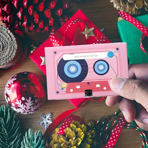 Voice Recording Cassette Tape Gift 30/60/300 Seconds Message Recorder Customizable Sound Greeting Card for Couple in Kuwait