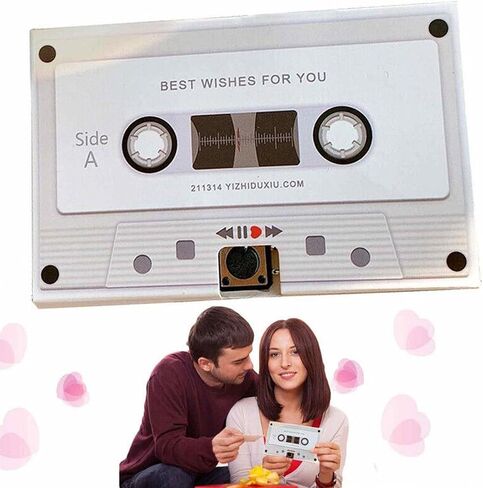 Voice Recording Cassette Tape Gift 30/60/300 Seconds Message Recorder Customizable Sound Greeting Card for Couple in Kuwait