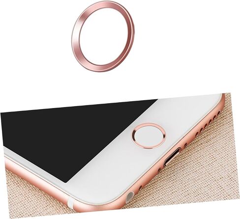 ملصق POPETPOP لبصمة الإصبع الرئيسية بتصميم معدني مع حافة ذهبية وردية لحماية العرق ومواد البوليمر in Saudi Arabia