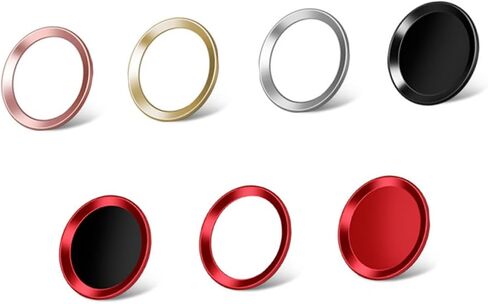 Home Button Sticker for Metal Fingerprint Recognition Key Cover White with Rose Gold Edge Protects Against Dust Sweat Easy Application Compatible with Various Models in Saudi Arabia
