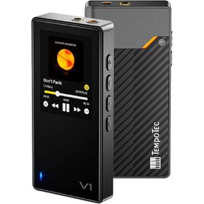 مشغل موسيقى HiFi المحمول TempoTec V1، مشغل صوت رقمي مع بلوتوث ثنائي الاتجاه 5.1. منافذ سماعة رأس مقاس 4.4 مم و3.5 مم + بطاقات microSD (TF) سعة 64 جيجابايت + مشبك خلفي أسود in Kuwait