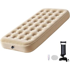 Twin Size Air Mattress – Single Inflatable Bed with Fiber-Tech Support, 8.5" Height, 300 lbs Capacity, Portable Blow Up Mattress for Camping, Guests & Travel in Saudi Arabia